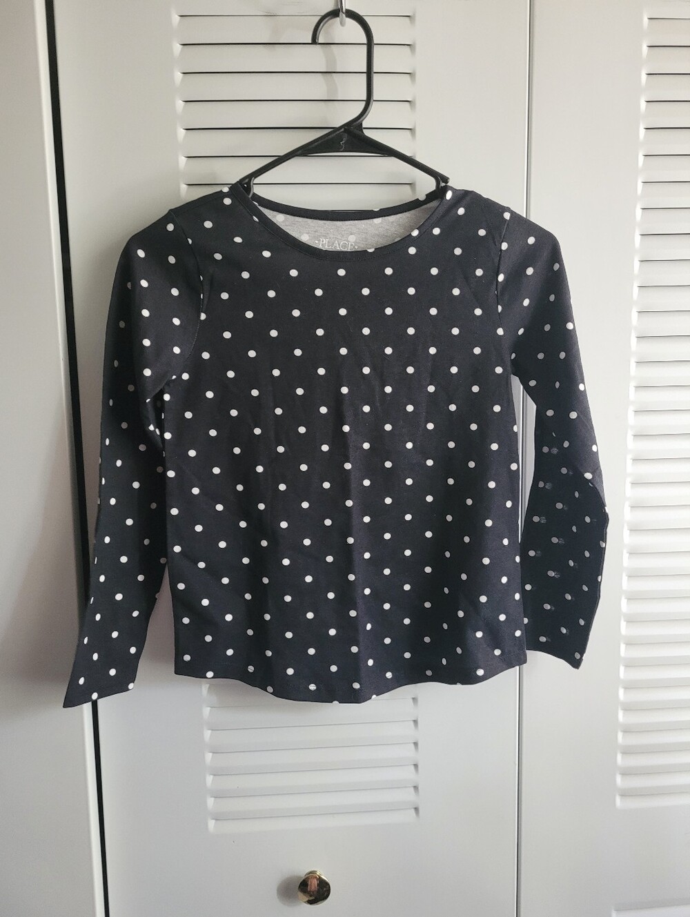 The Children's Place Black Long Sleeve Polka Dot Tee
